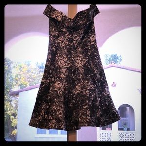 Strapless modern Betsy Johnson dress